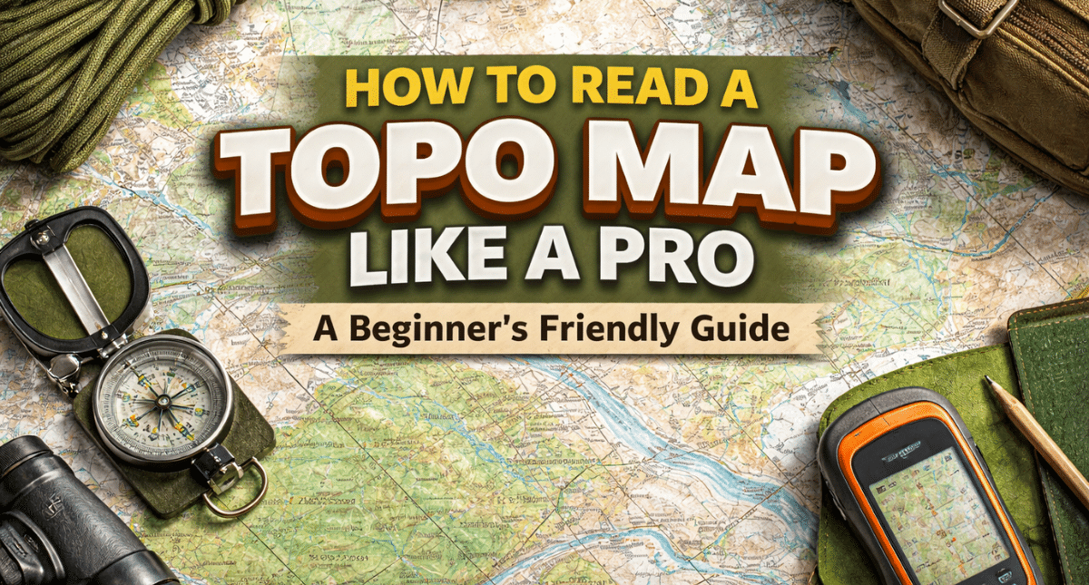 Blog banner of how to read a topo map like a pro